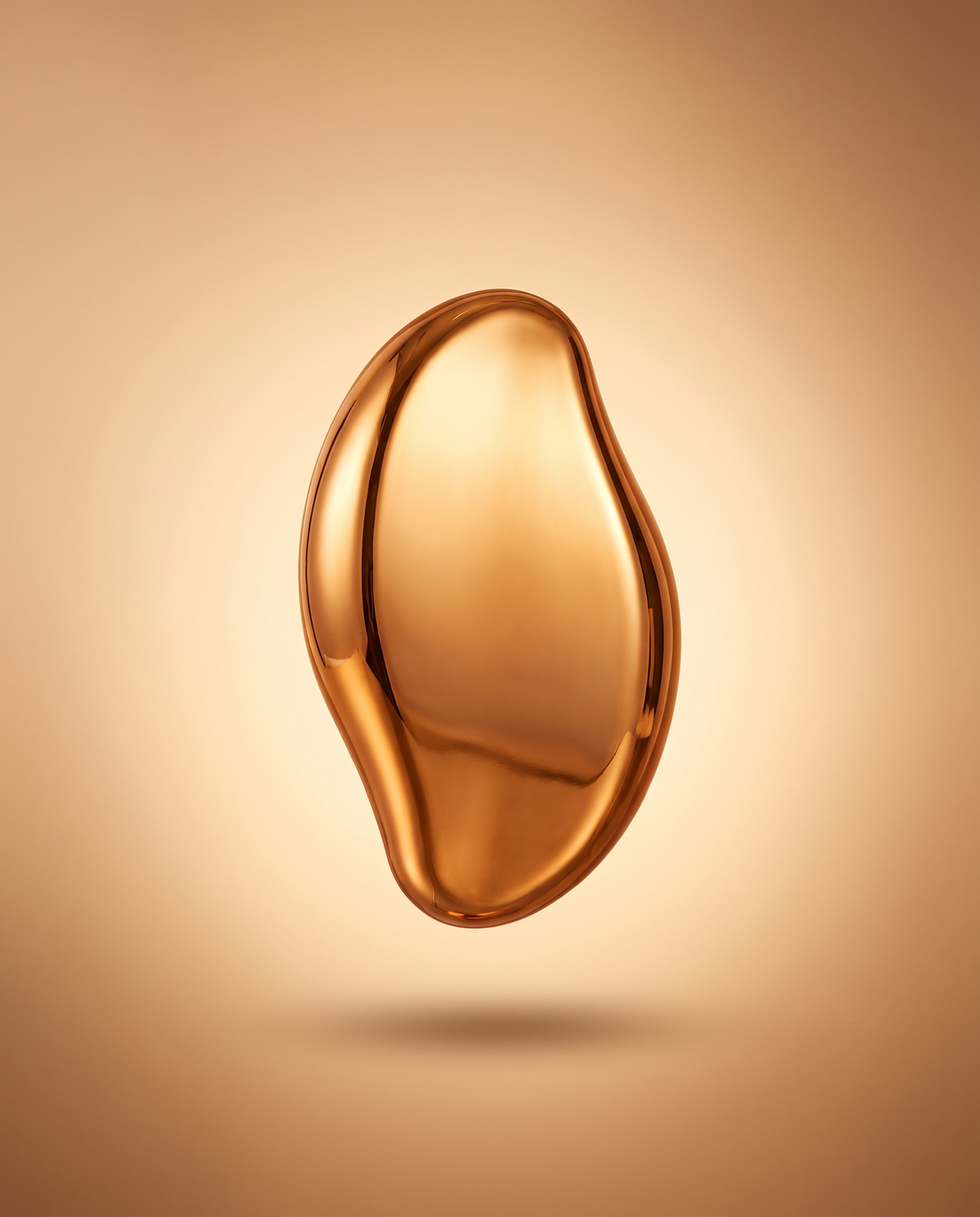 Stemori glass foot file in Gold, copper-orange mirror finish